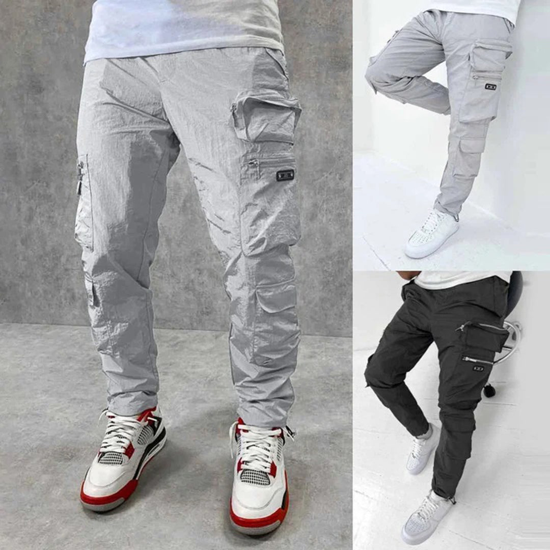 FlexMode Herren Cargo Hose | Klassisches Design in Schwarz/Grau für Jeden Tag