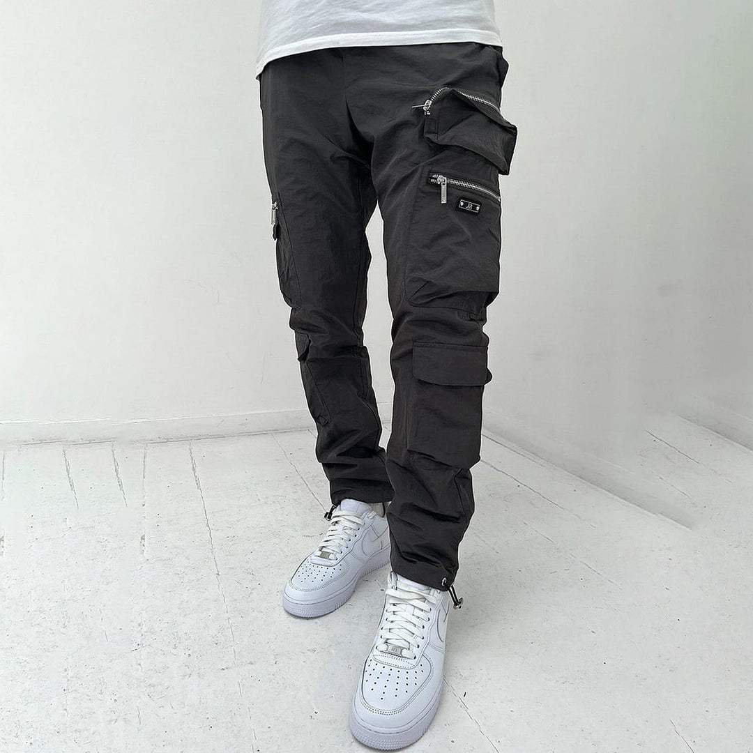 FlexMode Herren Cargo Hose | Klassisches Design in Schwarz/Grau für Jeden Tag