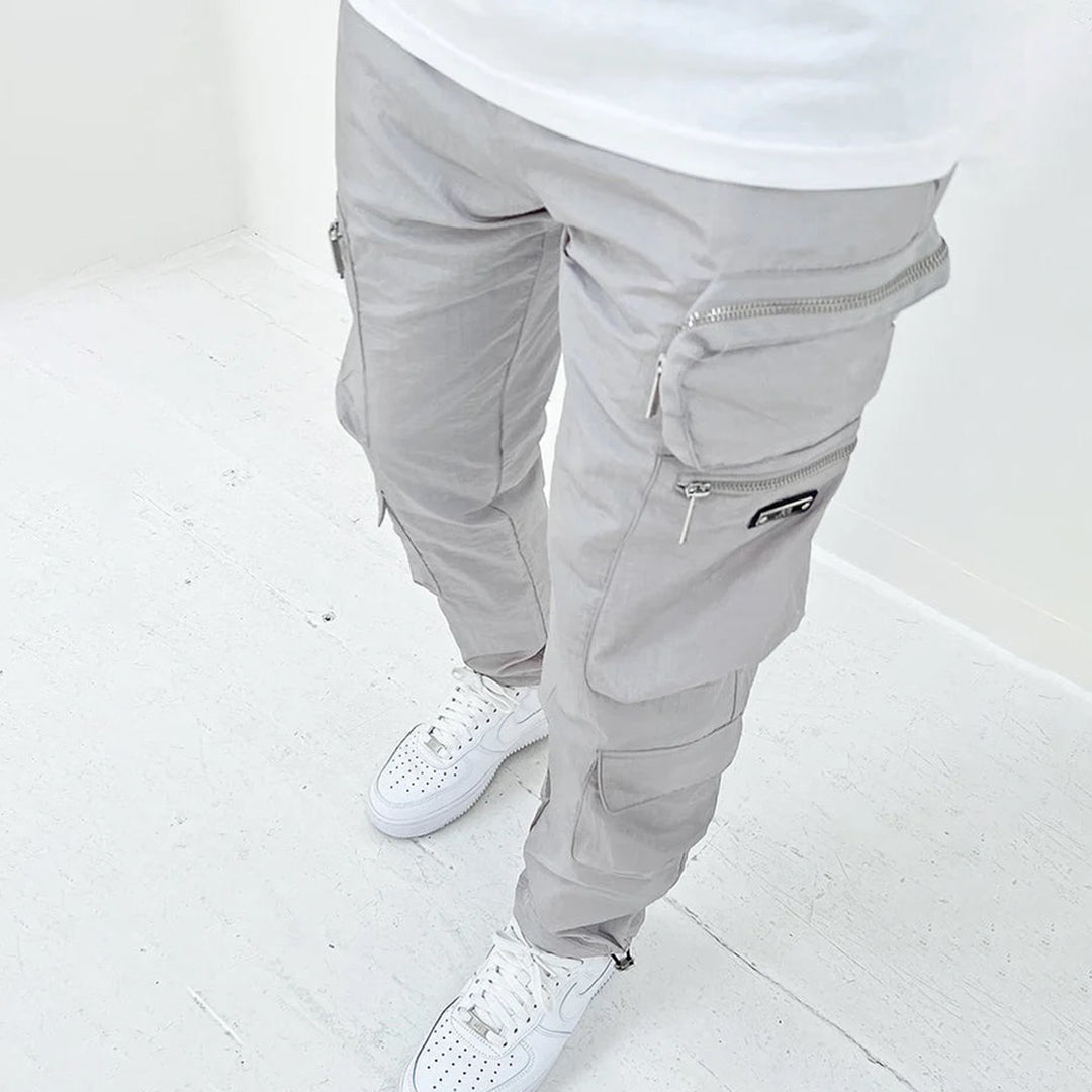 FlexMode Herren Cargo Hose | Klassisches Design in Schwarz/Grau für Jeden Tag