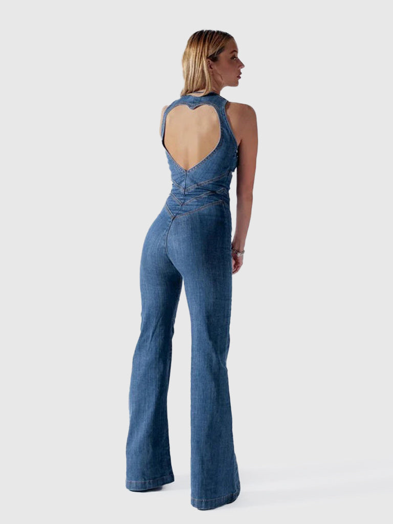 Roxanne Denim Chic Jumpsuit | Elegant denim overalls for women | Comfortable and stylish for every occasion