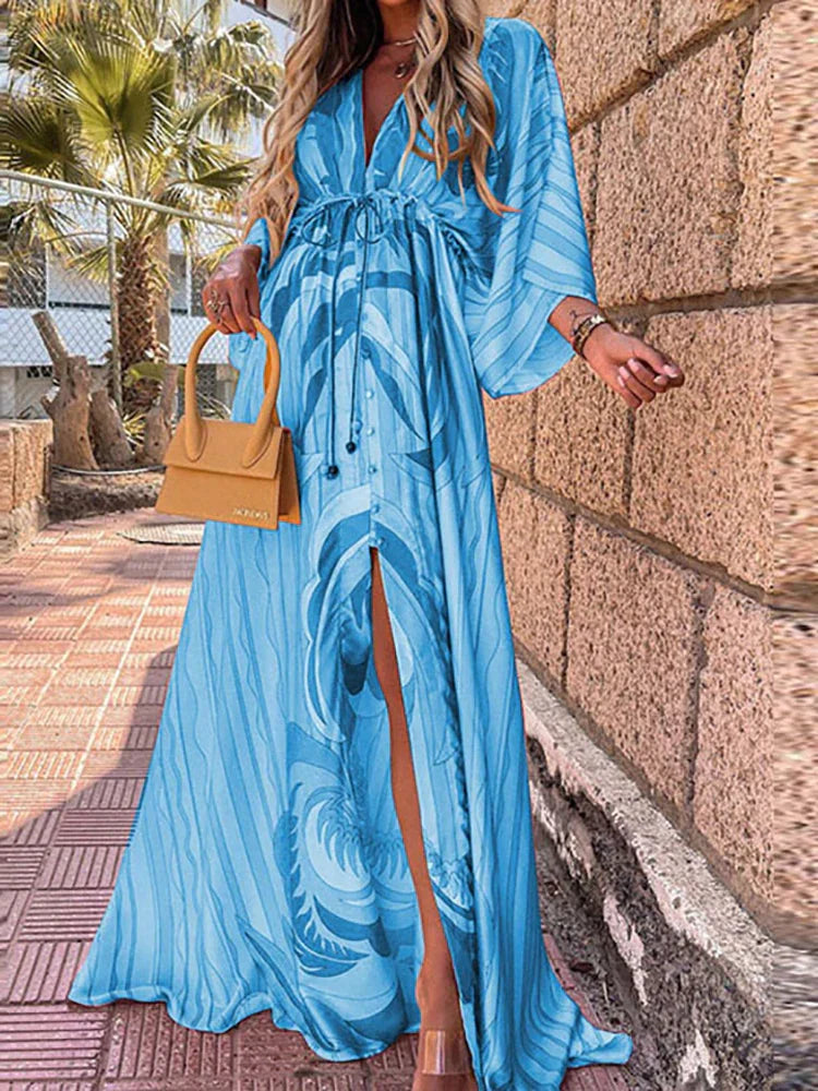 Robe de plage imprimée BreezaFlow | Léger et aéré | Parfait pour l'été