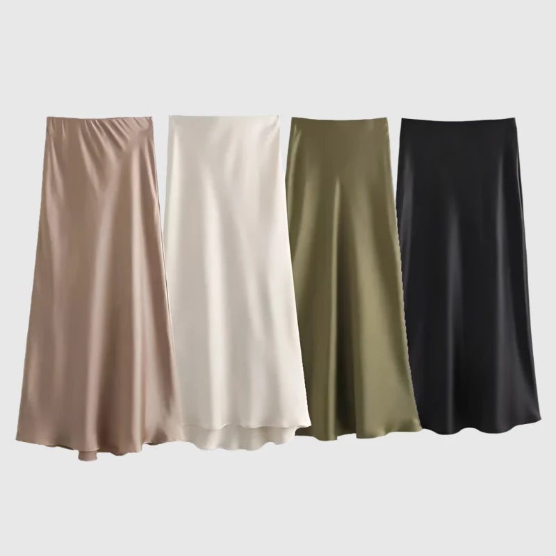 GraceFlow | Jupe longue élégante avec taille élastique | Léger et confortable | Parfait pour l'été et les loisirs