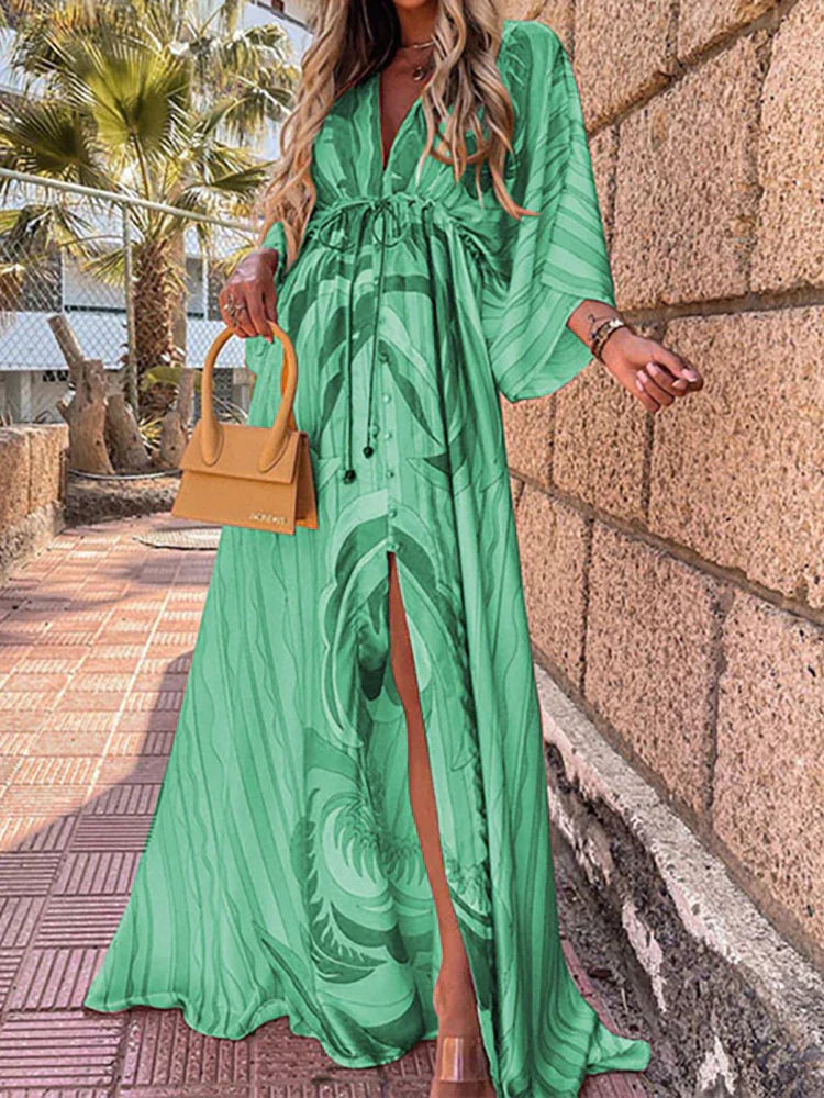 Robe de plage imprimée BreezaFlow | Léger et aéré | Parfait pour l'été