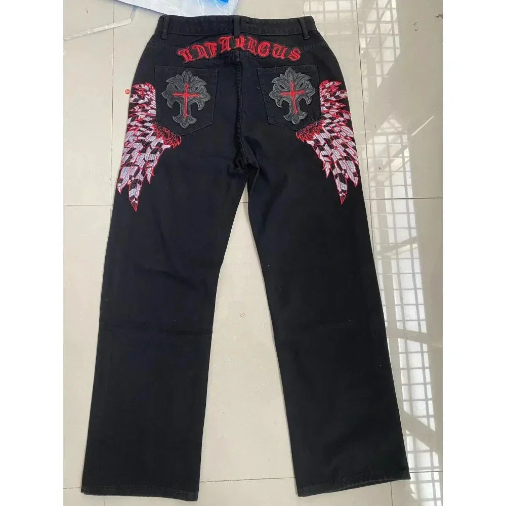 UrbanVibe Y2K Baggy Harajuku Pants | Trendy Streetwear for Women | Casual Look | Comfortable &amp; Stylish