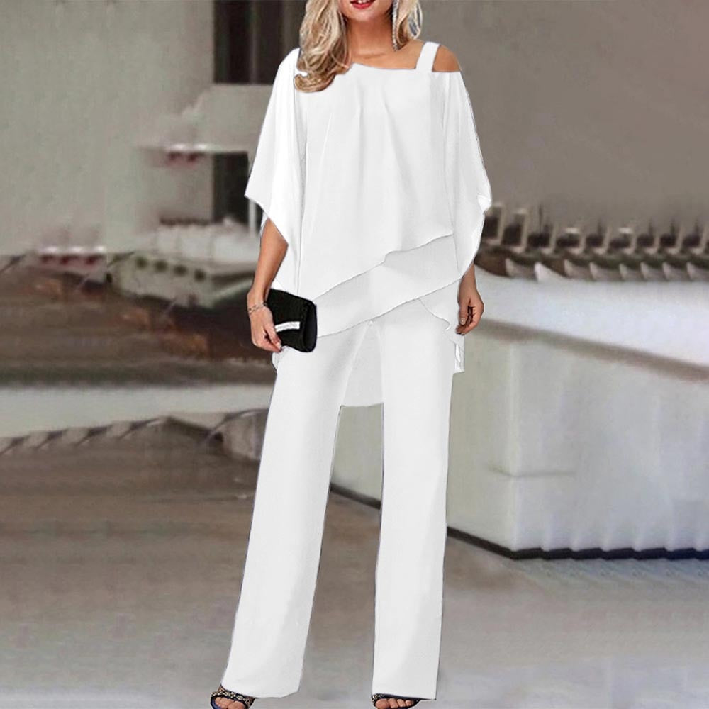 SophiaGrace Elegant Two-Piece for Women | Cold Shoulder Design | Chic and Versatile for Every Occasion