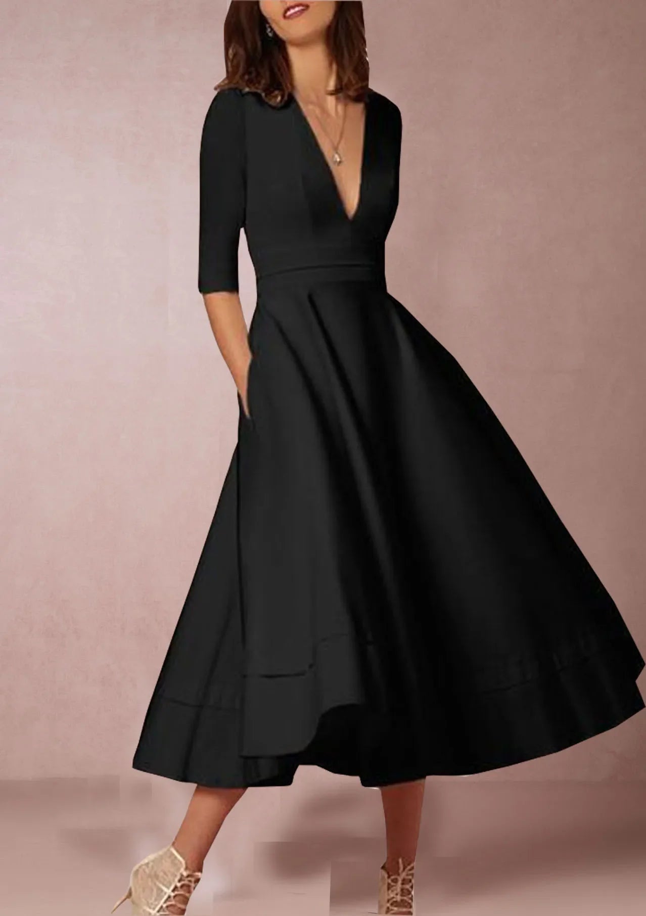 Robe trapèze rétro années 60 LilaVibe | Design vintage élégant | Idéal pour les fêtes et les occasions | Style intemporel