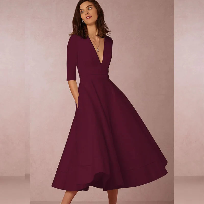 Robe trapèze rétro années 60 LilaVibe | Design vintage élégant | Idéal pour les fêtes et les occasions | Style intemporel