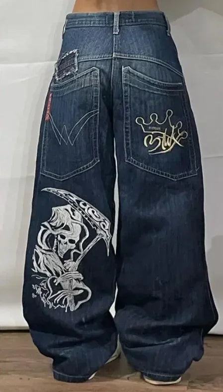 UrbanVibe Y2K Baggy Harajuku Pants | Trendy Streetwear for Women | Casual Look | Comfortable &amp; Stylish
