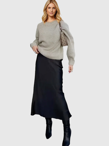 GraceFlow | Jupe longue élégante avec taille élastique | Léger et confortable | Parfait pour l'été et les loisirs