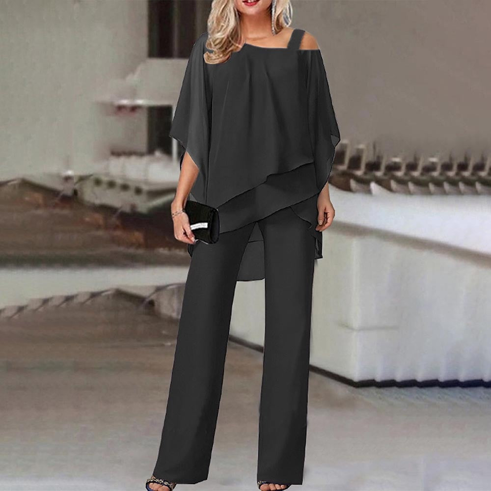 SophiaGrace Elegant Two-Piece for Women | Cold Shoulder Design | Chic and Versatile for Every Occasion