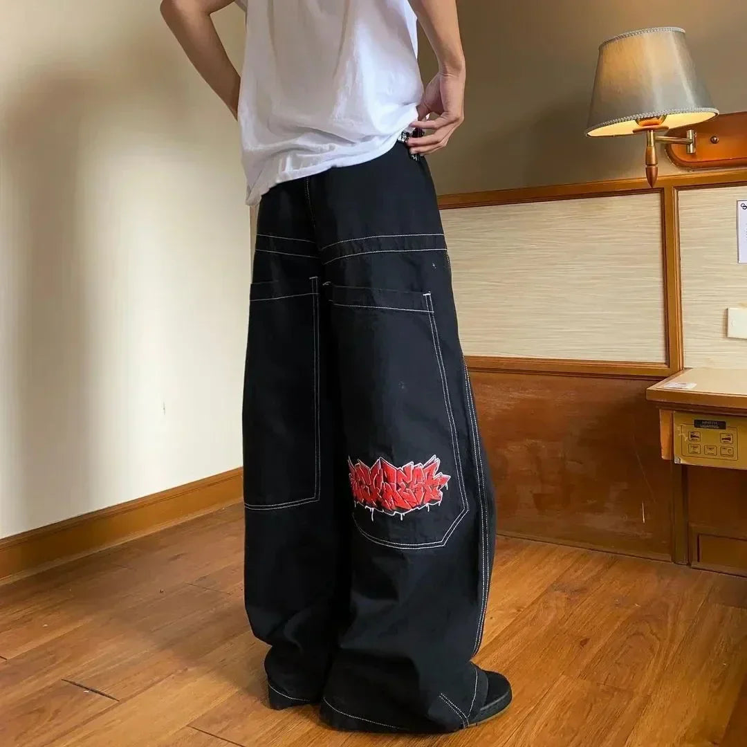 UrbanVibe Y2K Baggy Harajuku Pants | Trendy Streetwear for Women | Casual Look | Comfortable &amp; Stylish