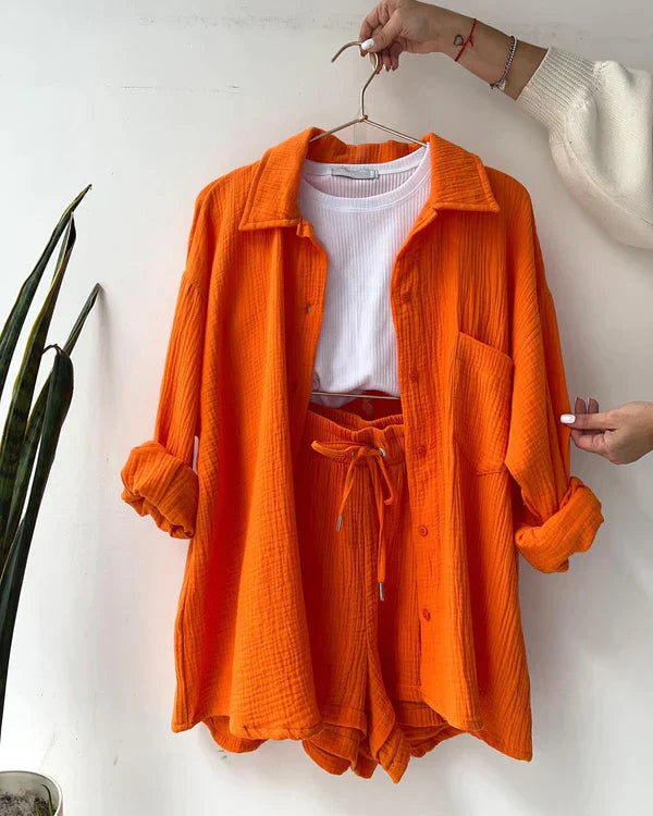 Ensemble deux pièces ElegancePlisse Madelyn | Avec des plis | Mode féminine pour le printemps et l'été | Confortable et élégant