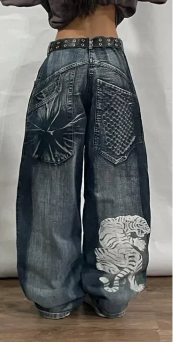 UrbanVibe Y2K Baggy Harajuku Pants | Trendy Streetwear for Women | Casual Look | Comfortable &amp; Stylish