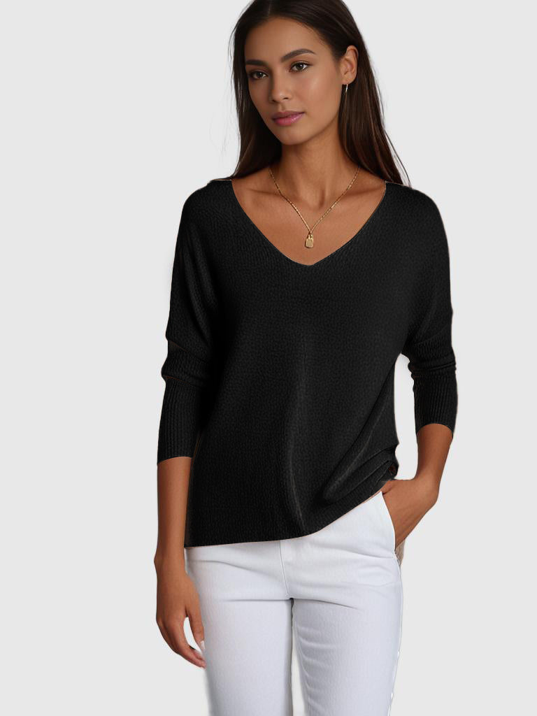 Haut en tricot à col en V ComfortEase | Confortable et élégant | Parfait pour tous les jours
