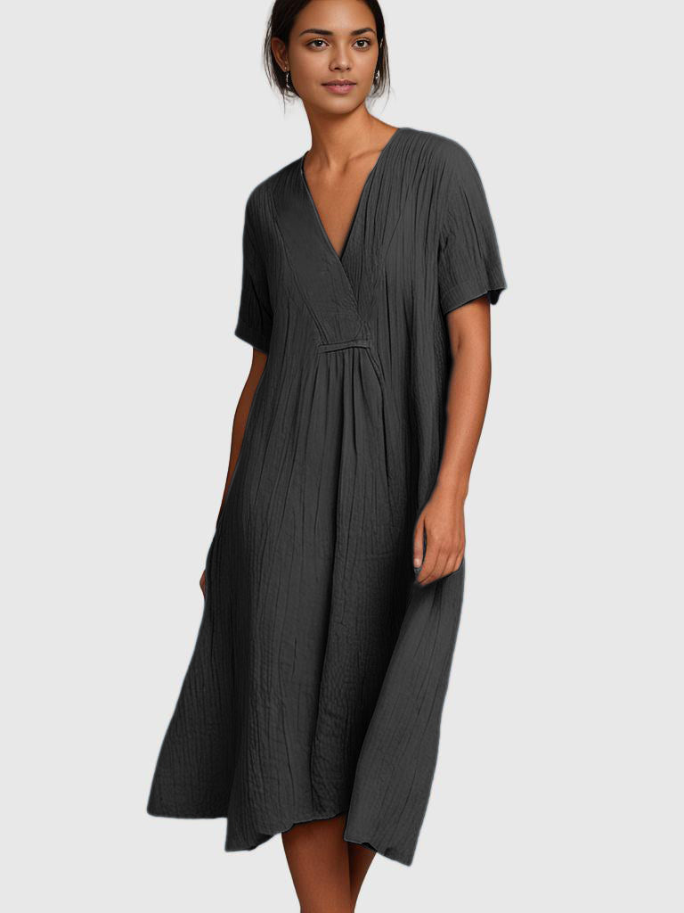 Sorella V-neck dress | Half sleeves | Elegance and comfort for every occasion