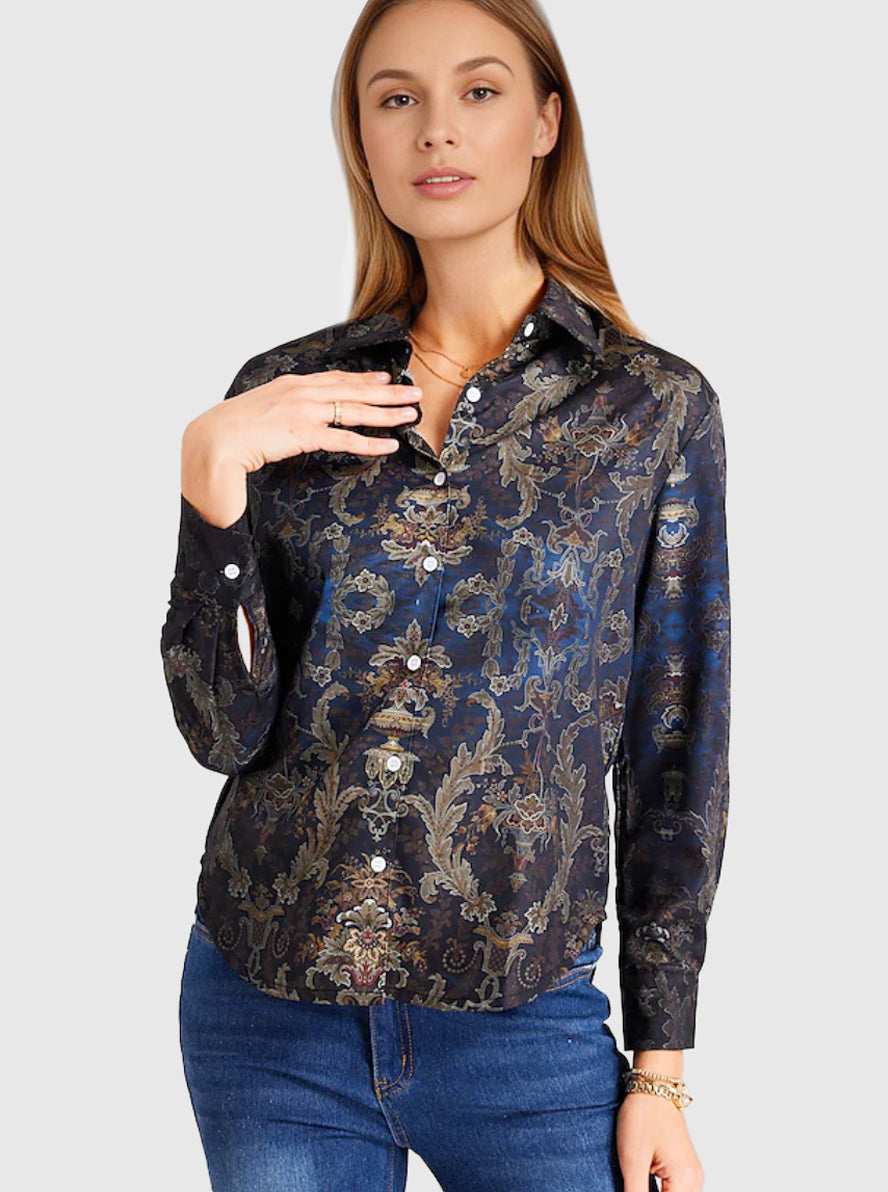 StyleCharm | Timeless blouse with a unique pattern | Comfortable &amp; elegant | Perfect for leisure &amp; the office