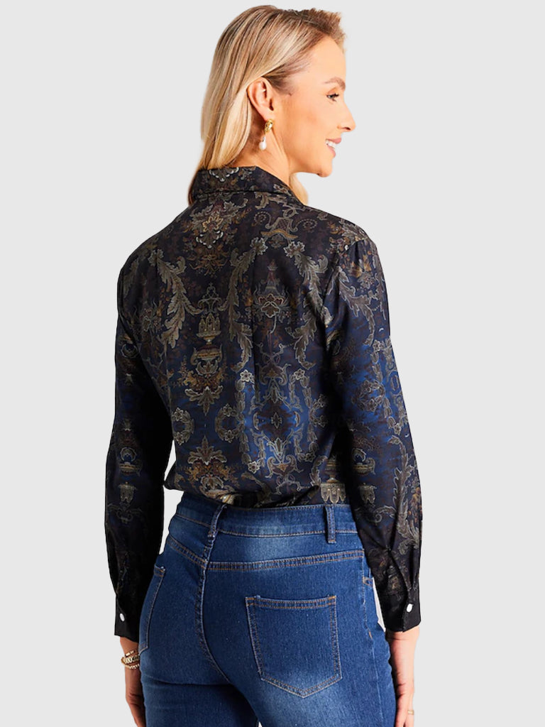 StyleCharm | Timeless blouse with a unique pattern | Comfortable &amp; elegant | Perfect for leisure &amp; the office