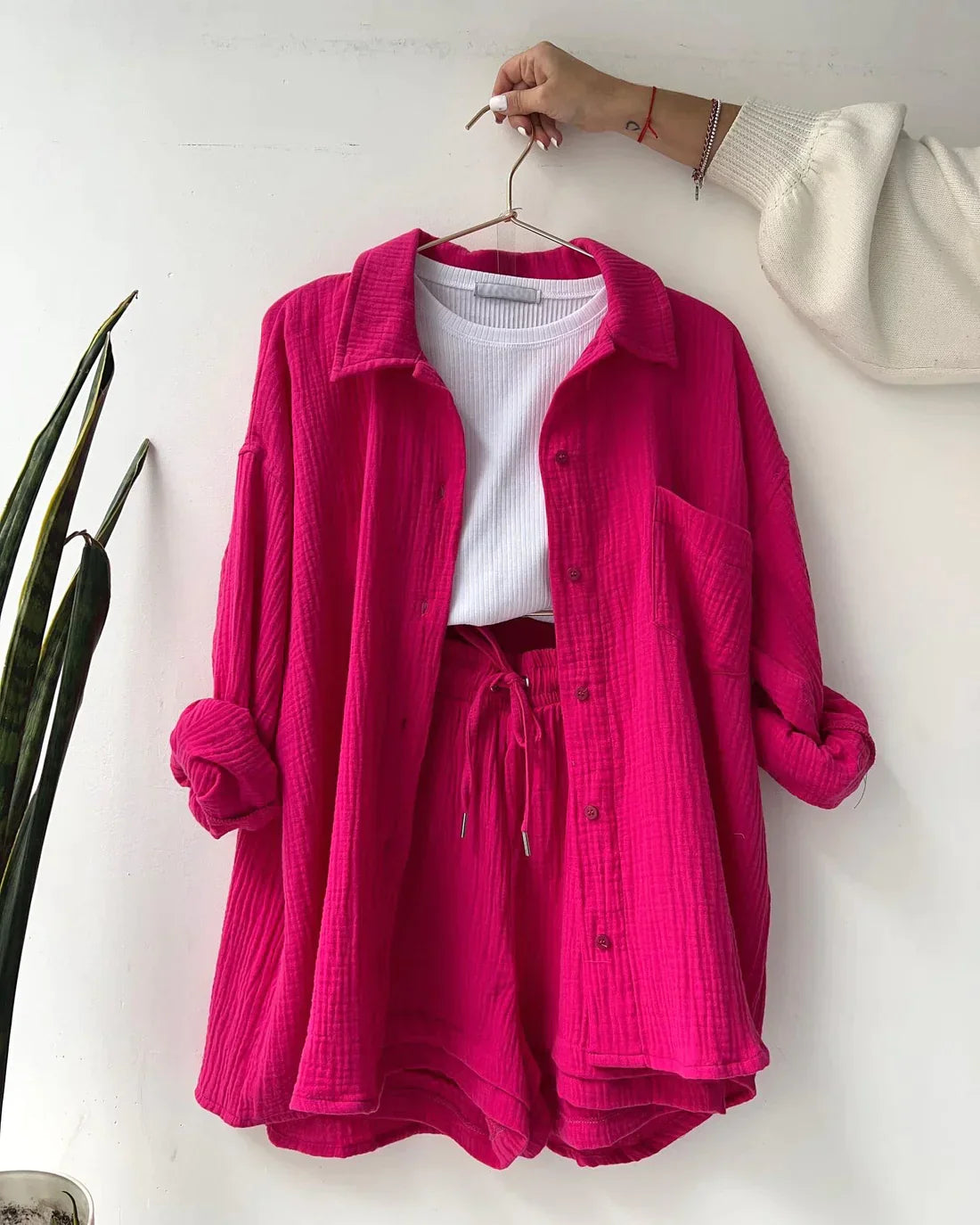 Ensemble deux pièces ElegancePlisse Madelyn | Avec des plis | Mode féminine pour le printemps et l'été | Confortable et élégant