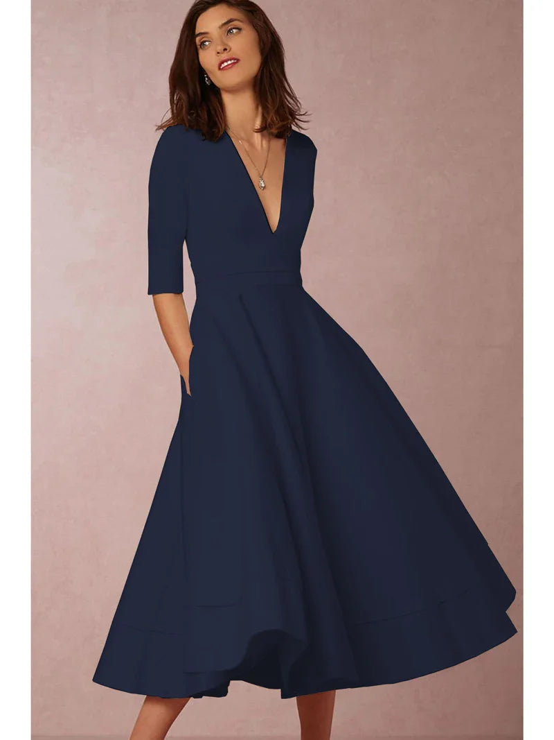Robe trapèze rétro années 60 LilaVibe | Design vintage élégant | Idéal pour les fêtes et les occasions | Style intemporel