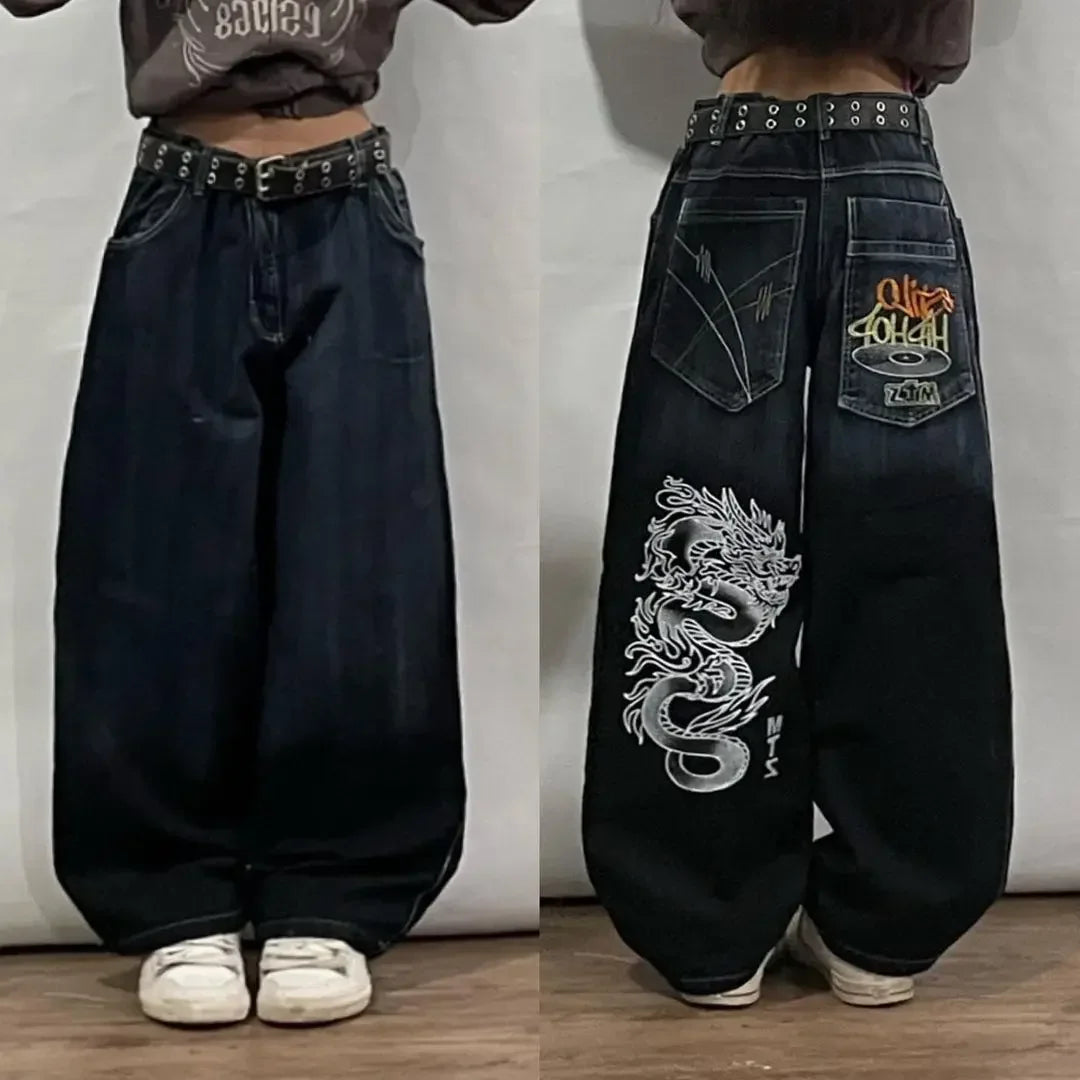 UrbanVibe Y2K Baggy Harajuku Pants | Trendy Streetwear for Women | Casual Look | Comfortable &amp; Stylish
