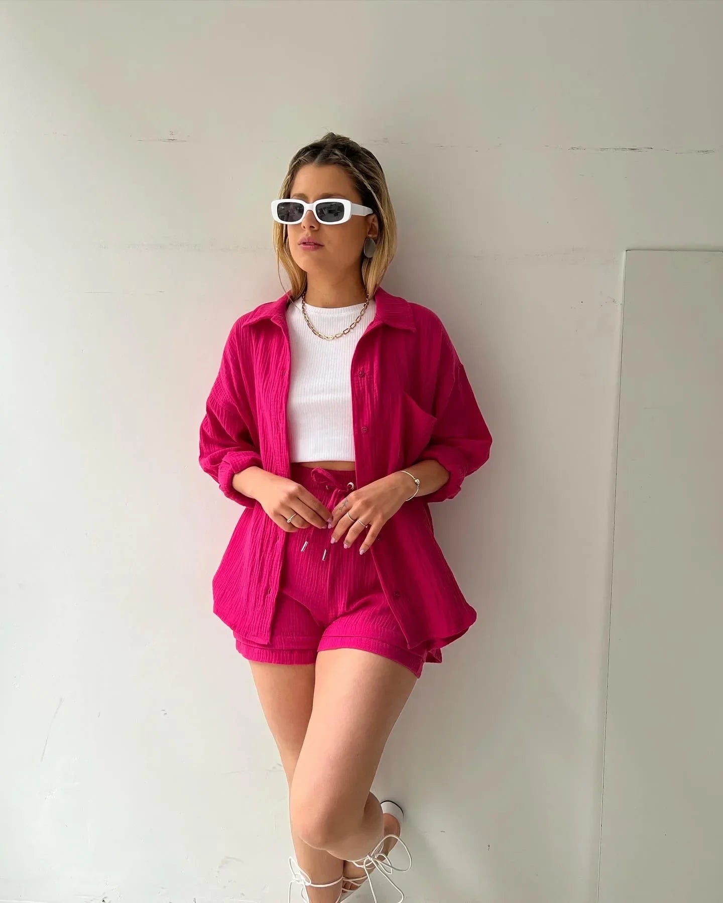 Ensemble deux pièces ElegancePlisse Madelyn | Avec des plis | Mode féminine pour le printemps et l'été | Confortable et élégant