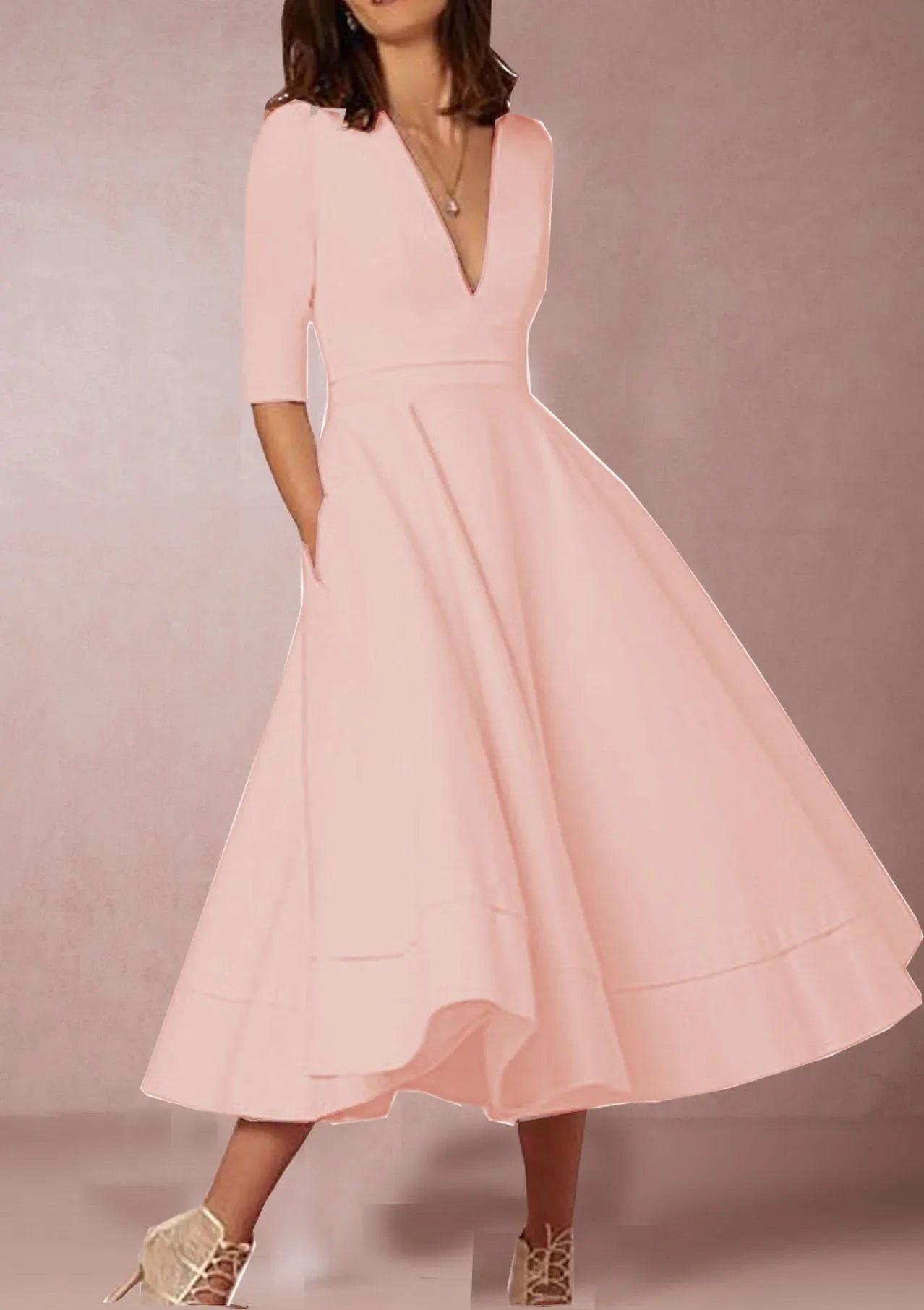 Robe trapèze rétro années 60 LilaVibe | Design vintage élégant | Idéal pour les fêtes et les occasions | Style intemporel