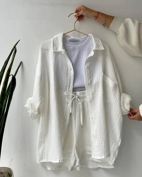 Ensemble deux pièces ElegancePlisse Madelyn | Avec des plis | Mode féminine pour le printemps et l'été | Confortable et élégant