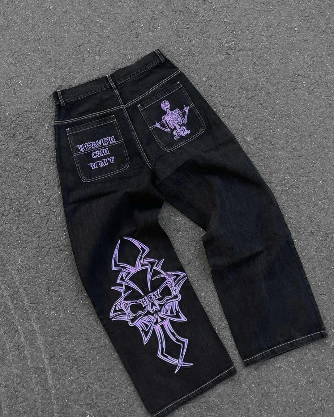 UrbanVibe Y2K Baggy Harajuku Pants | Trendy Streetwear for Women | Casual Look | Comfortable &amp; Stylish