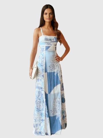 Azariah Maxi Kleid mit Schleifendetail | Elegantes Sommerkleid | Rückenfrei | Luftig und Stilvoll
