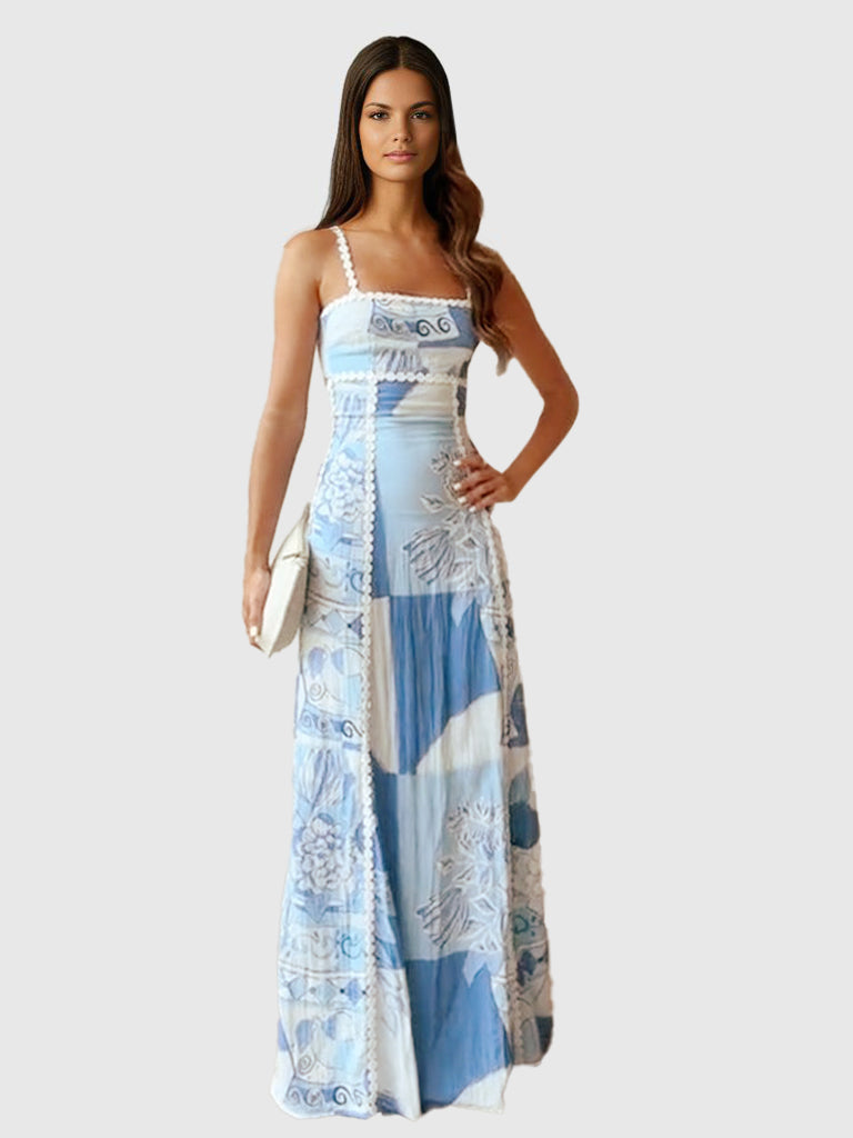 Azariah Maxi Kleid mit Schleifendetail | Elegantes Sommerkleid | Rückenfrei | Luftig und Stilvoll