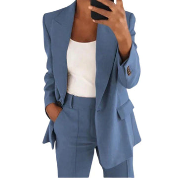 Ensemble blazer VivaStyle avec veste et pantalon | Tenue élégante pour femme | Chic et confortable | Idéal pour le bureau et les loisirs