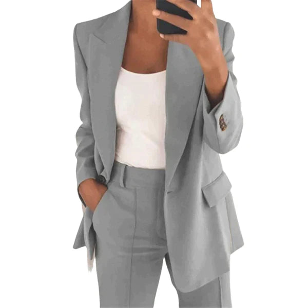 Ensemble blazer VivaStyle avec veste et pantalon | Tenue élégante pour femme | Chic et confortable | Idéal pour le bureau et les loisirs