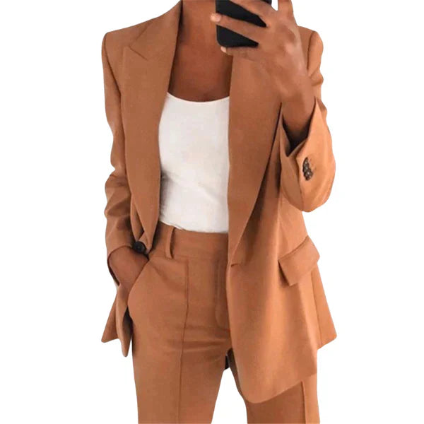 Ensemble blazer VivaStyle avec veste et pantalon | Tenue élégante pour femme | Chic et confortable | Idéal pour le bureau et les loisirs