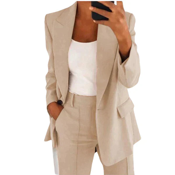 Ensemble blazer VivaStyle avec veste et pantalon | Tenue élégante pour femme | Chic et confortable | Idéal pour le bureau et les loisirs