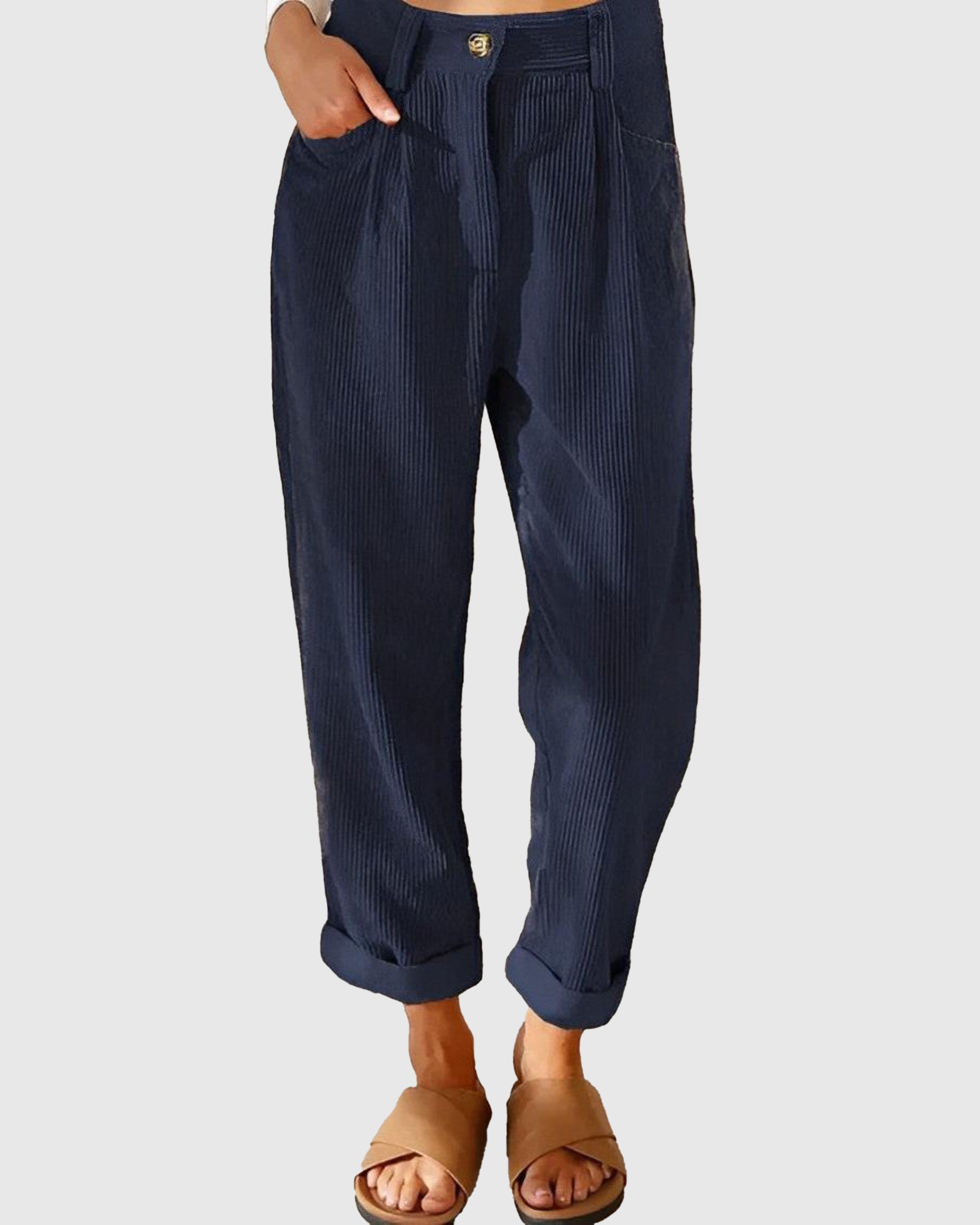 Pantalon de costume taille haute pour femme | Fluide et taille haute | Idéal pour le bureau et les loisirs