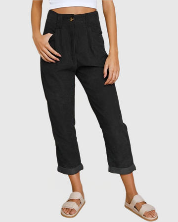 Pantalon de costume taille haute pour femme | Fluide et taille haute | Idéal pour le bureau et les loisirs
