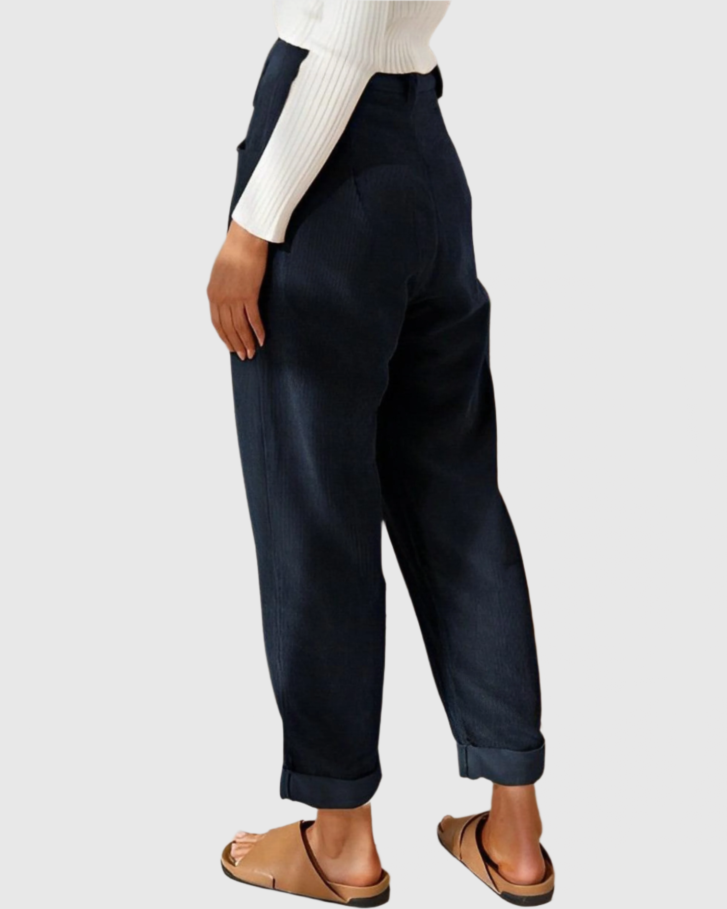 Pantalon de costume taille haute pour femme | Fluide et taille haute | Idéal pour le bureau et les loisirs