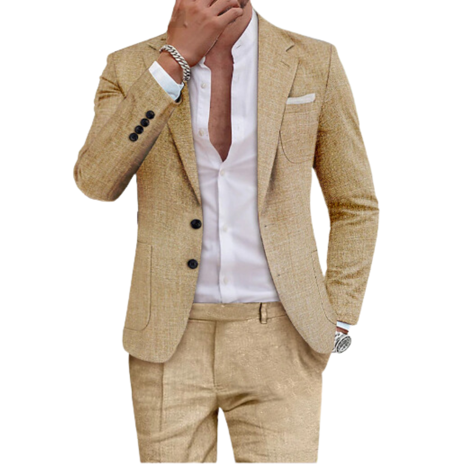 LinoElite Herren Anzug | Elegantes Leinen für Business & Feierliche Anlässe