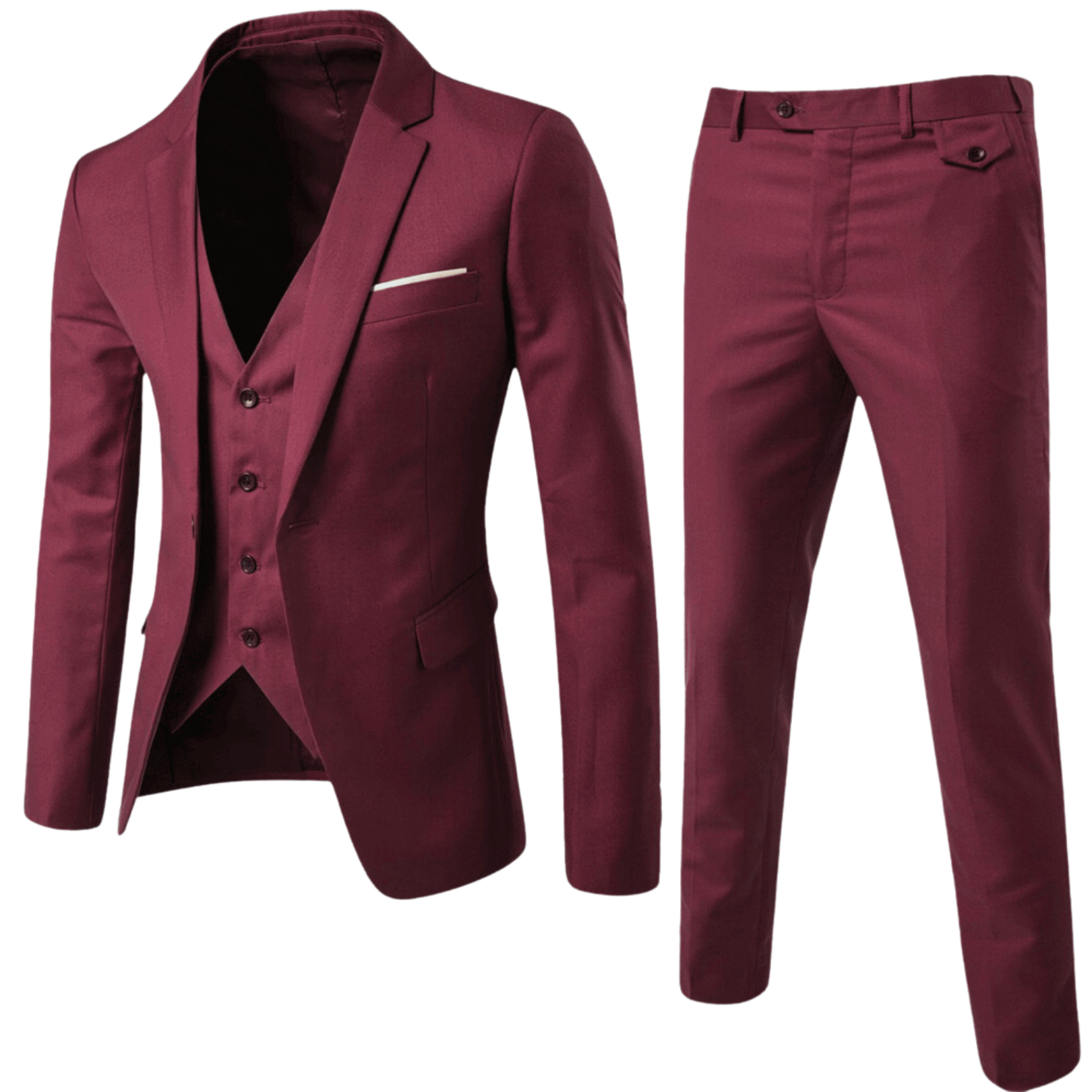 EwanElite Herren 3-Teiler Anzug | Klassisch & Elegant | Perfekt für Business & Festliche Anlässe