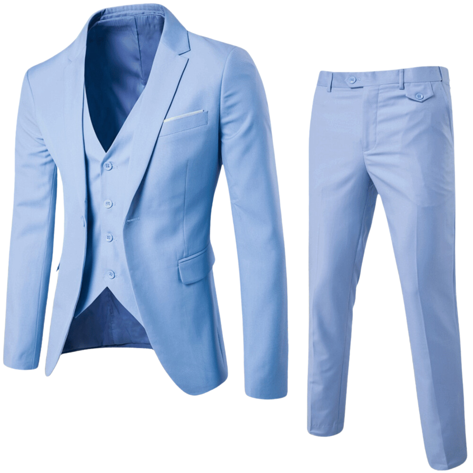 EwanElite Herren 3-Teiler Anzug | Klassisch & Elegant | Perfekt für Business & Festliche Anlässe