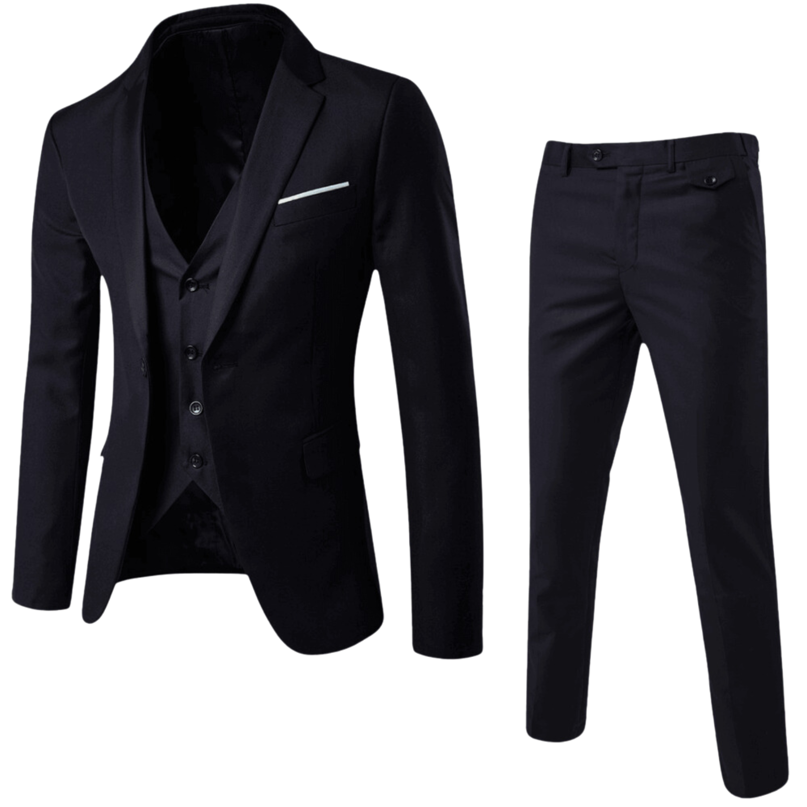 EwanElite Herren 3-Teiler Anzug | Klassisch & Elegant | Perfekt für Business & Festliche Anlässe