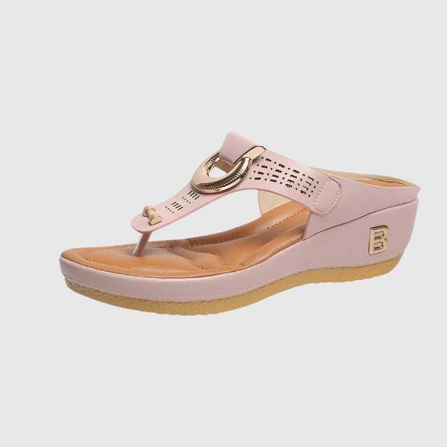 VivaLift Leather Wedge Sandals | Comfortable | Elegant Wedge Shoes | Summer Fashion