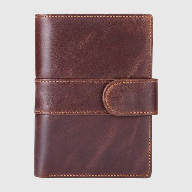 Hoopa Valley Bifold Wallet | Grosses Leder-Portemonnaie mit herausnehmbarem Ausweisfach | Geldbörse für Herren