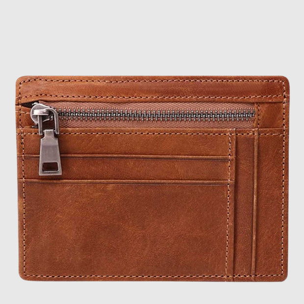 Jamestown Slim ID Wallet | Dünnes Leder-Portemonnaie | Geldbörse für Männer