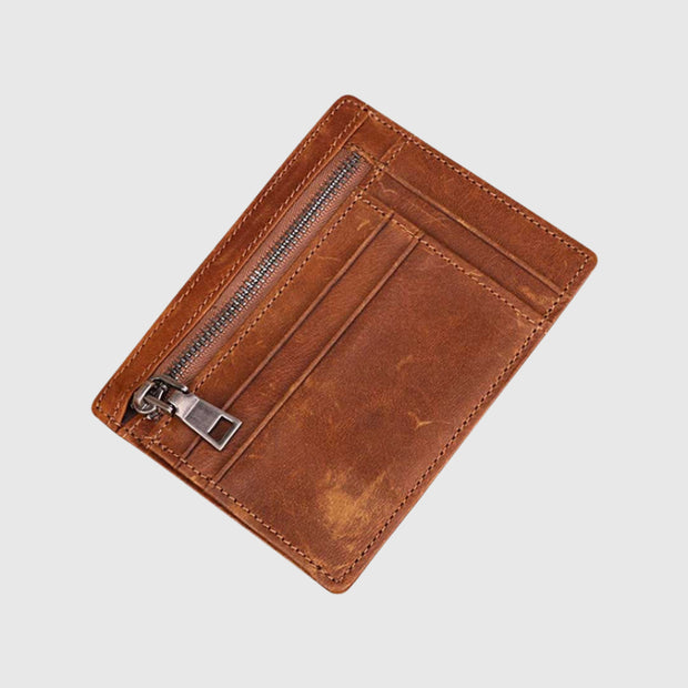 Jamestown Slim ID Wallet | Dünnes Leder-Portemonnaie | Geldbörse für Männer