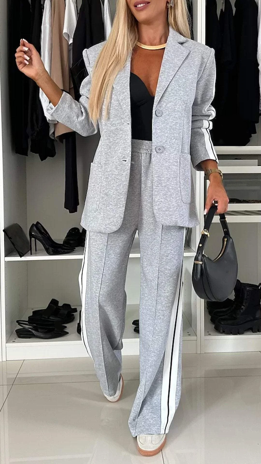 StriaSet Stylish Striped Two-Piece Set | Trendy Casual Look | Comfortable and Versatile