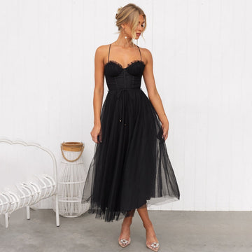 Robe midi HelgaLux pour femme | Coupe élégante | Des matériaux luxueux pour des occasions formelles 