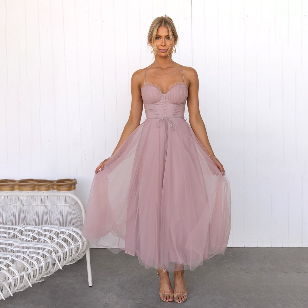 Robe midi HelgaLux pour femme | Coupe élégante | Des matériaux luxueux pour des occasions formelles 