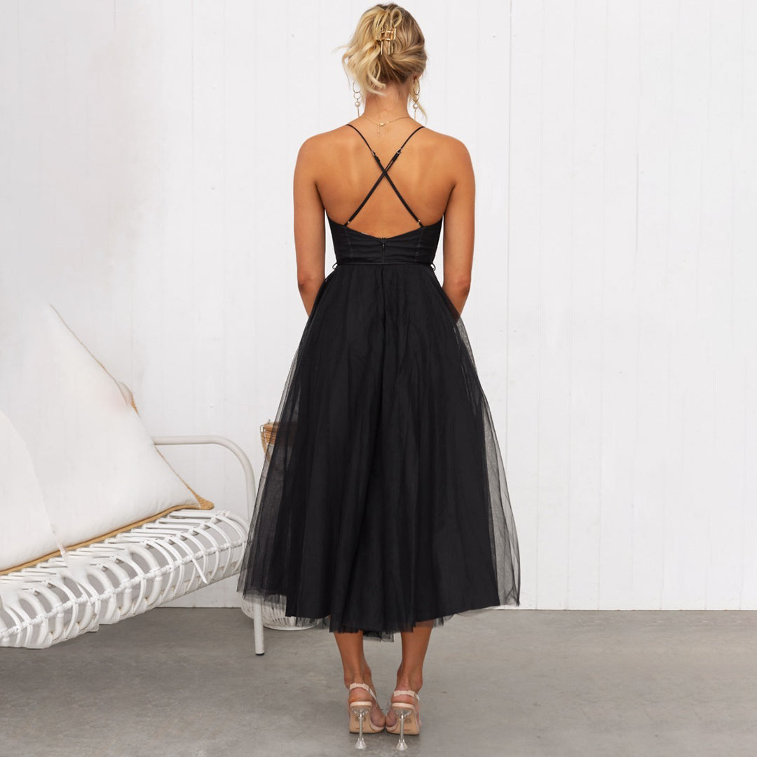 Robe midi HelgaLux pour femme | Coupe élégante | Des matériaux luxueux pour des occasions formelles 