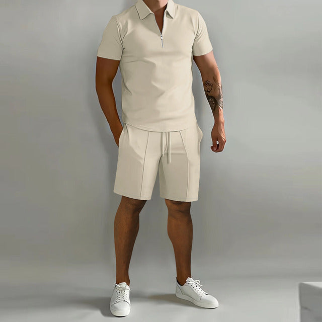 CarterStyle Polo & Shorts Set für Herren | Sommerlich & Bequem | Perfekt für Freizeit & Urlaub